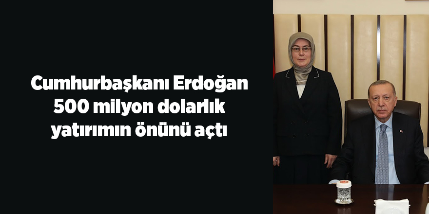 Cumhurbaşkanı Erdoğan 500 milyon dolarlık yatırımın önünü açtı