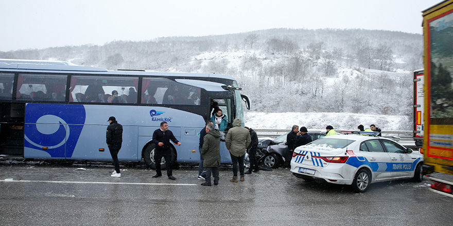 Samsun'da kar yağışı kaza getirdi - samsun haber