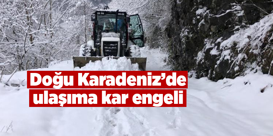 Doğu Karadeniz’de ulaşıma kar engeli