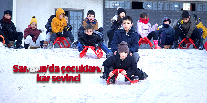 Samsun'da çocukların kar sevinci - samsun haber