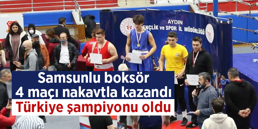 Samsunlu boksör 4 maçı nakavtla kazandı