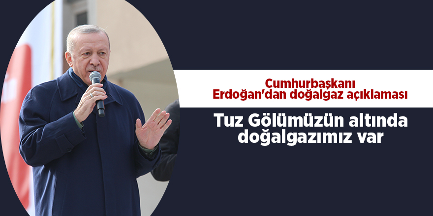 Cumhurbaşkanı Erdoğan'dan doğalgaz açıklaması