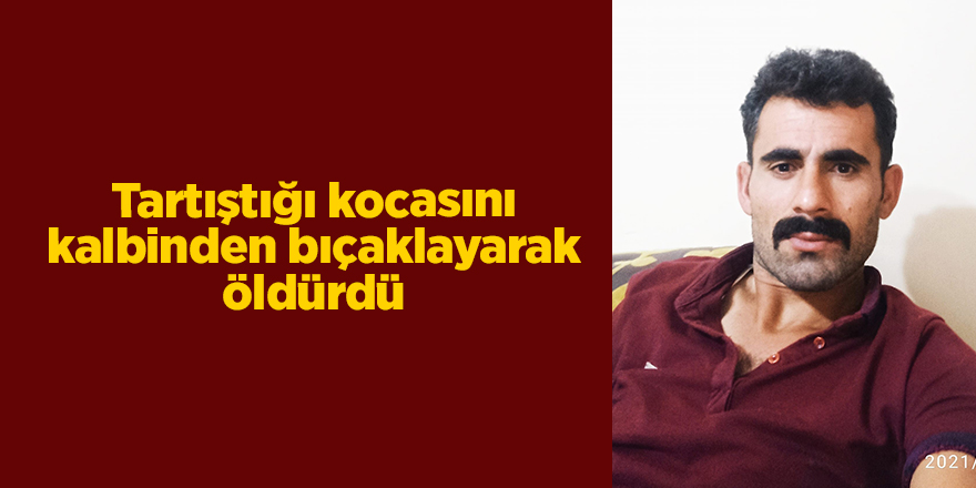 Tartıştığı kocasını kalbinden bıçaklayarak öldürdü