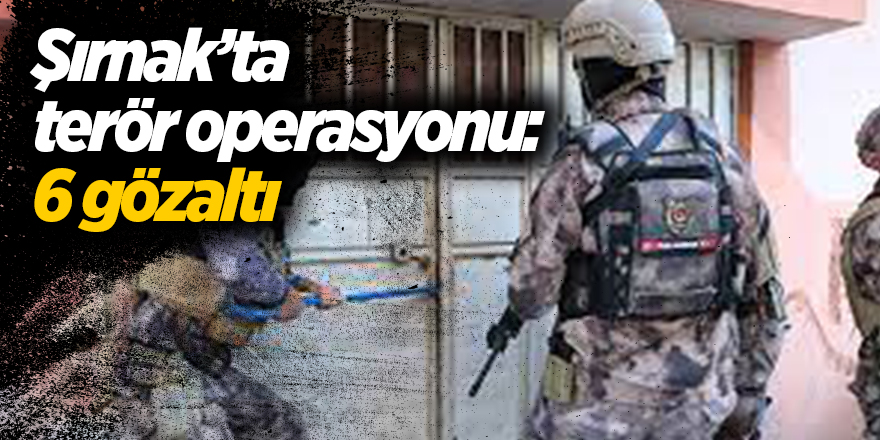 Şırnak’ta terör operasyonu: 6 gözaltı