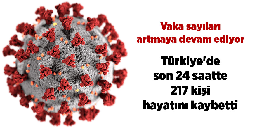 Korona virüsten son 24 saatte 217 kişi vefat etti