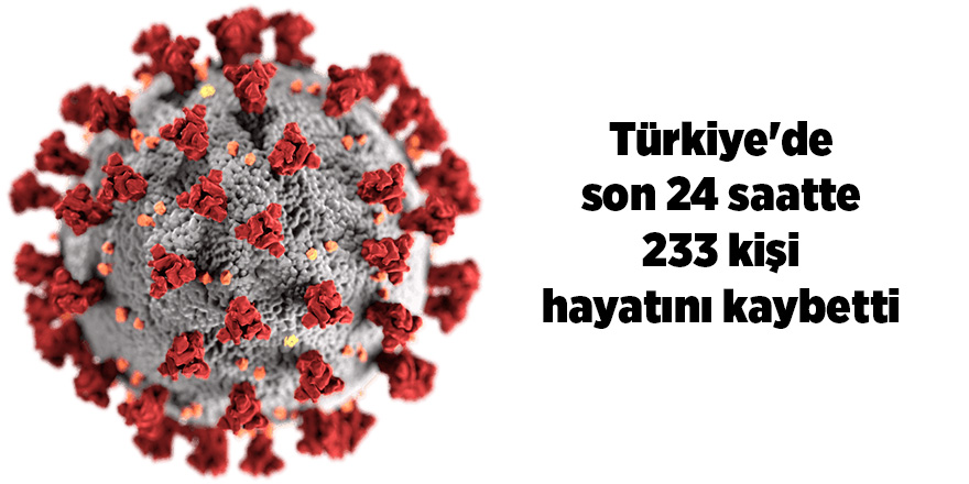 Korona virüsten son 24 saatte 233 kişi vefat etti