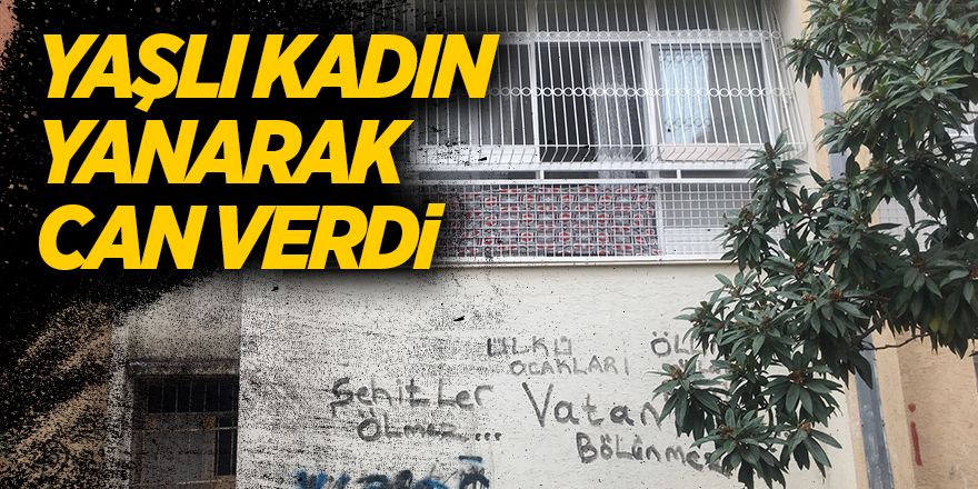 Yaşlı kadın yanarak can verdi