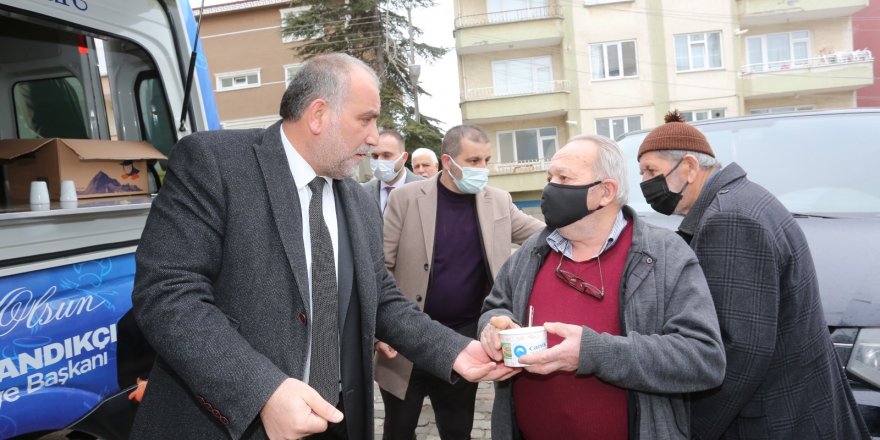 Başkan Sandıkçı'dan vatandaşlara nohutlu pilav - samsun haber