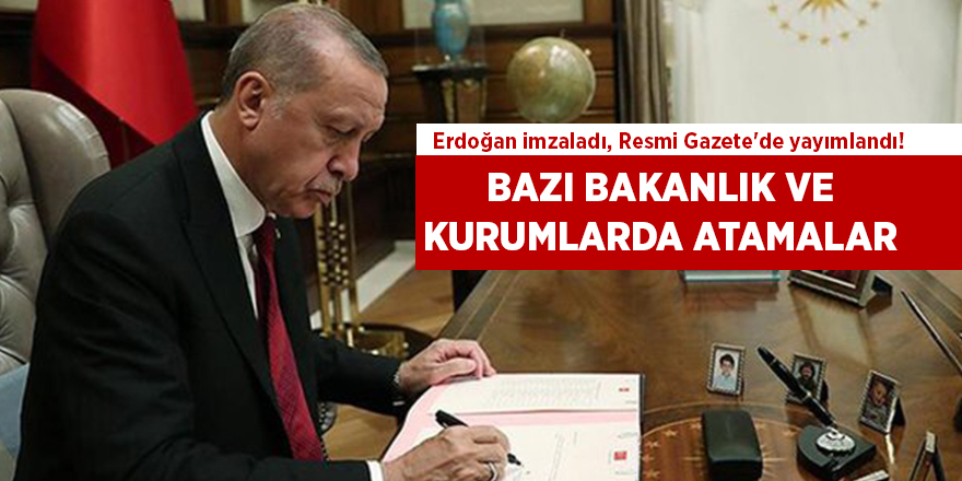 Erdoğan imzaladı, Resmi Gazete'de yayımlandı! 