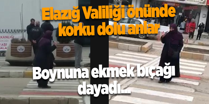 Elazığ Valiliği önünde korku dolu anlar