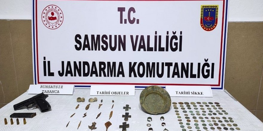 Samsun'da 136 adet sikke ele geçirildi - samsun haber