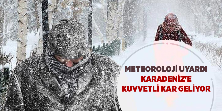 Meteoroloji uyardı! Karadeniz'e kuvvetli kar geliyor