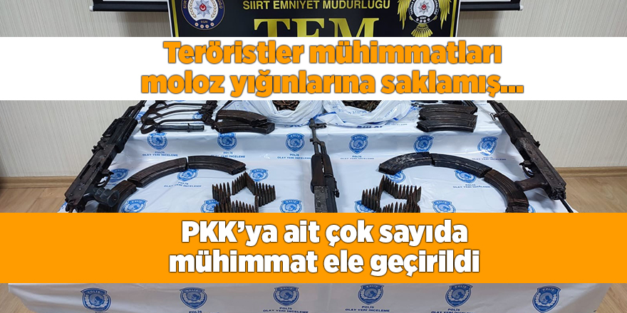 Teröristler mühimmatları moloz yığınlarına saklamış...