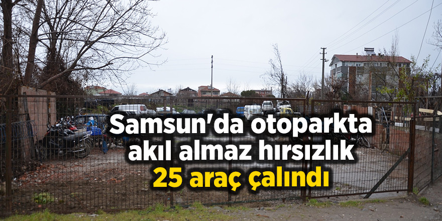 Samsun'da otoparkta akıl almaz hırsızlık  25 araç çalındı - samsun haber