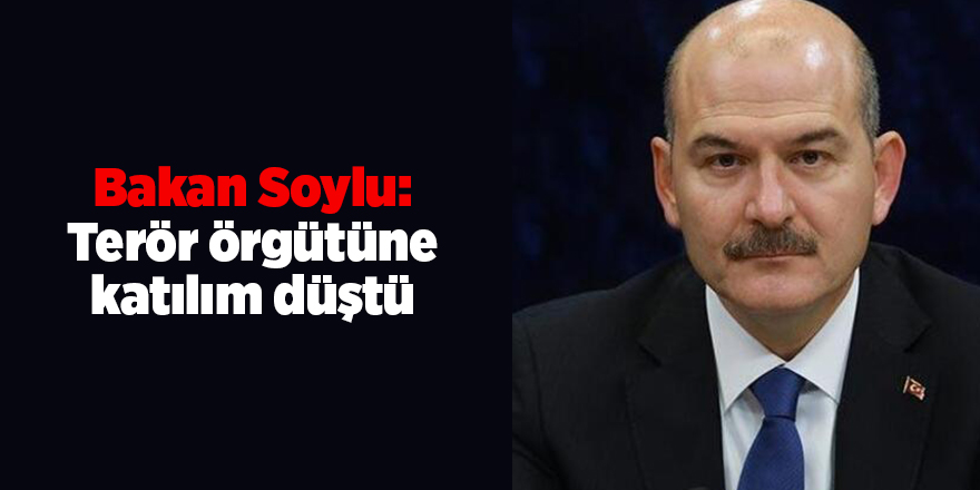 Bakan Soylu: Terör örgütüne katılım düştü