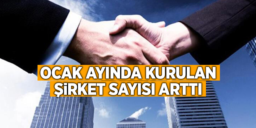 Ocak ayında kurulan şirket sayısı arttı