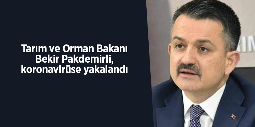 Tarım ve Orman Bakanı Bekir Pakdemirli, koronavirüse yakalandı