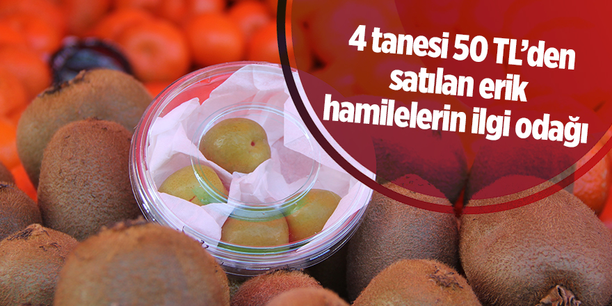 4 tanesi 50 TL’den satılan erik hamilelerin ilgi odağı