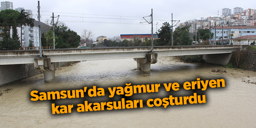 Samsun'da yağmur ve eriyen kar akarsuları coşturdu - samsun haber