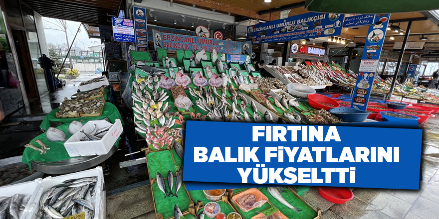 Fırtına balık fiyatlarını yükseltti