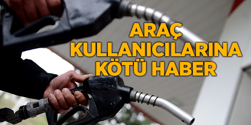 Araç kullanıcılarına kötü haber