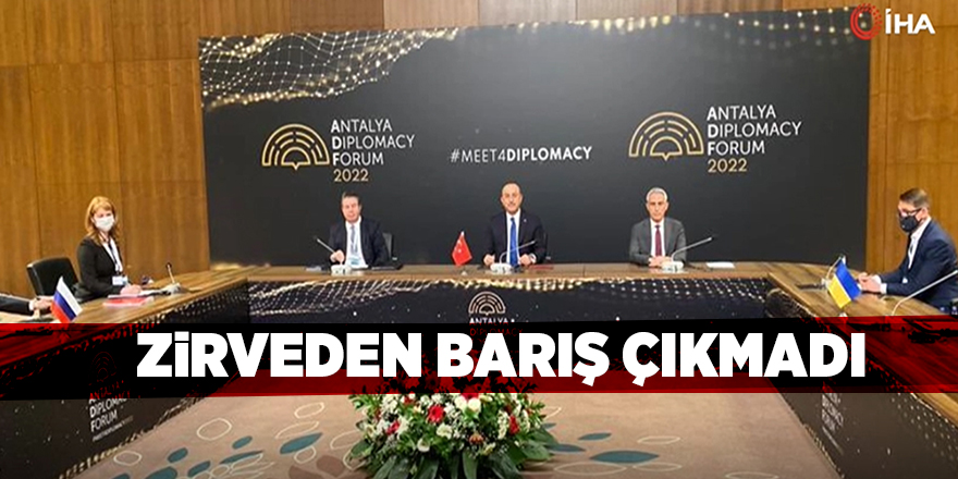 Zirveden barış çıkmadı