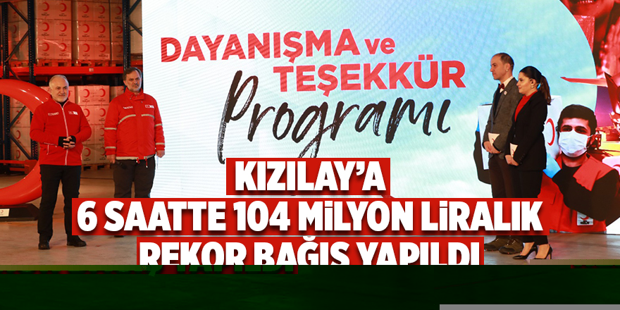 Kızılay’a 6 saatte 104 Milyon Liralık Rekor Bağış Yapıldı