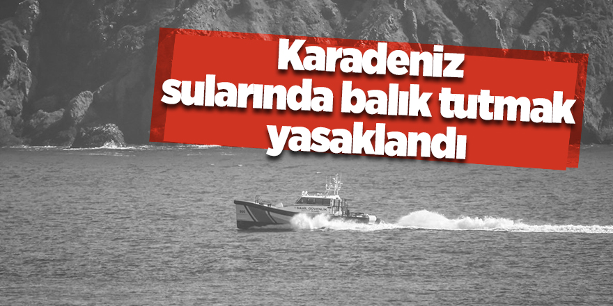 Karadeniz sularında balık tutmak yasaklandı