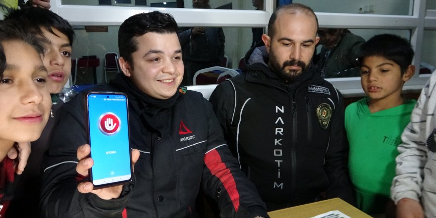 Samsun’da narkotik polisi Roman mahallesinde UYUMA uygulamasını tanıttı