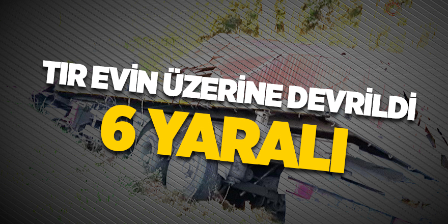 Sarıyer'de inşaat demiri yüklü tır gecekondu üzerine devrildi