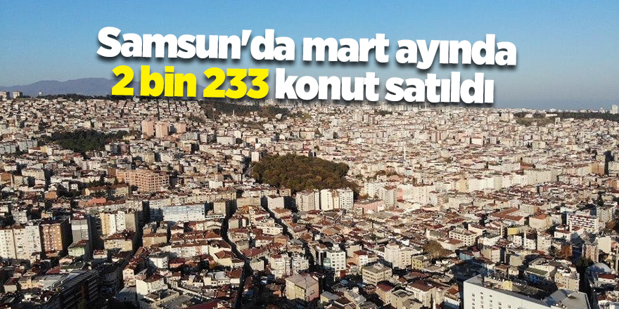 Samsun'da mart ayında 2 bin 233 konut satıldı - samsun haber