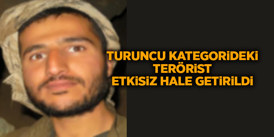 Turuncu kategorideki terörist etkisiz hale getirildi