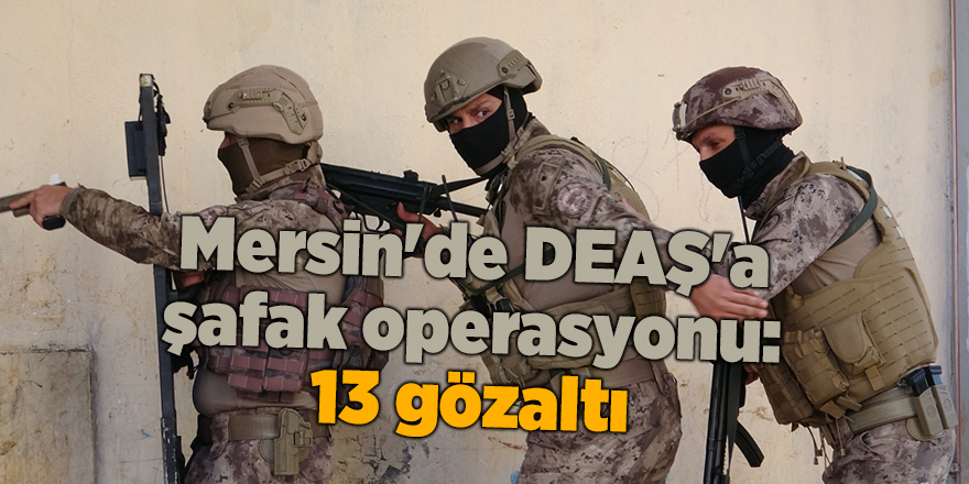 Mersin'de DEAŞ'a şafak operasyonu: 13 gözaltı