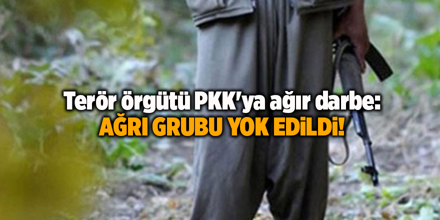 Terör örgütü PKK'ya ağır darbe: Ağrı grubu yok edildi!