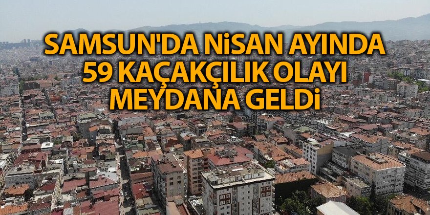 Samsun'da Nisan ayında 59 kaçakçılık olayı meydana geldi - samsun haber