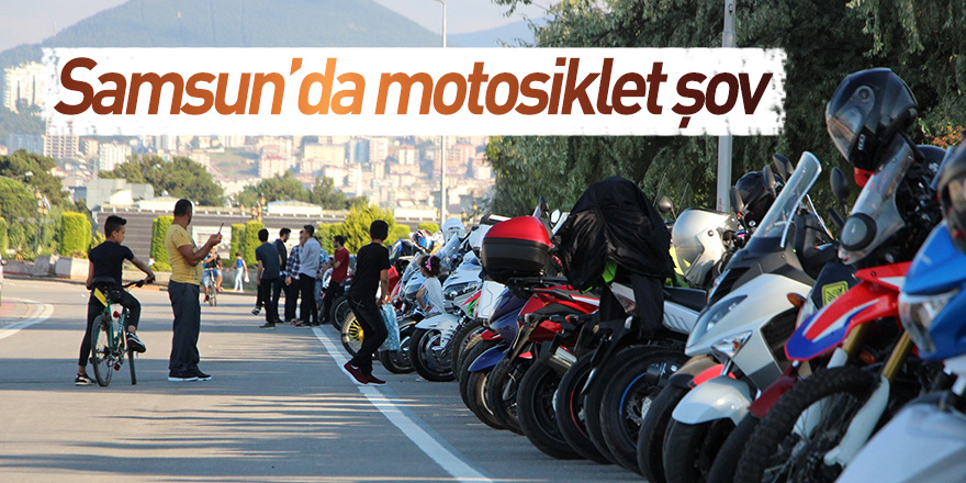 Samsun'da motosiklet şov