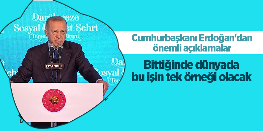 Cumhurbaşkanı Erdoğan'dan önemli açıklamalar