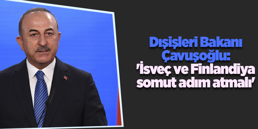 Dışişleri Bakanı Çavuşoğlu: 'İsveç ve Finlandiya somut adım atmalı'