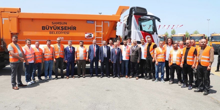 Samsun Büyükşehir Belediyesi araç filosuna 45 yeni kamyon - samsun haber