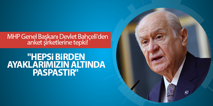 MHP Genel Başkanı Devlet Bahçeli'den anket şirketlerine tepki!