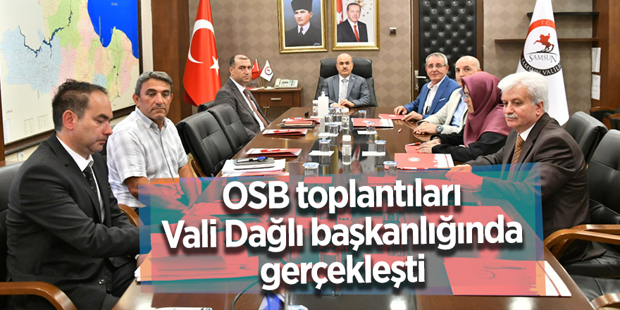 OSB toplantıları Vali Dağlı başkanlığında gerçekleşti - samsun haber