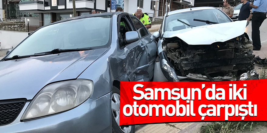 Samsun'da iki otomobil çarpıştı: 2 yaralı