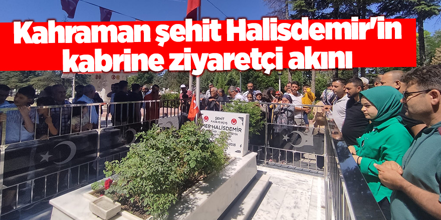 Kahraman şehit Halisdemir'in kabrine ziyaretçi akını