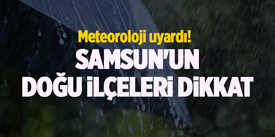 Meteoroloji uyardı! Samsun'un doğu ilçeleri dikkat - samsun haber