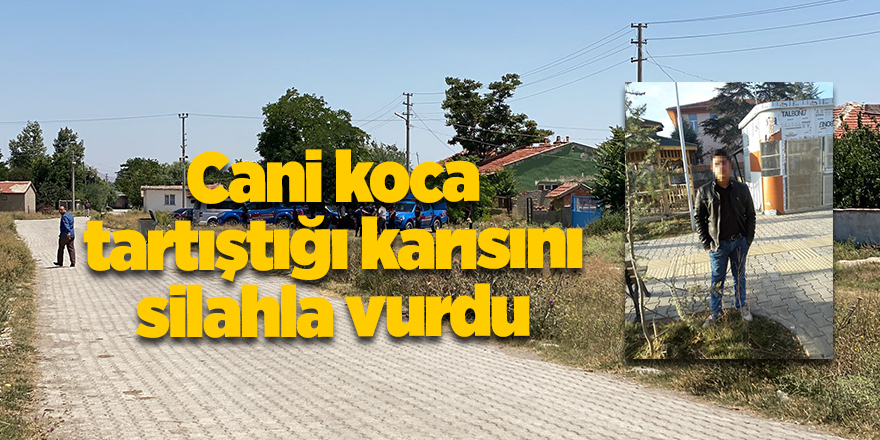 Cani koca tartıştığı karısını silahla vurdu