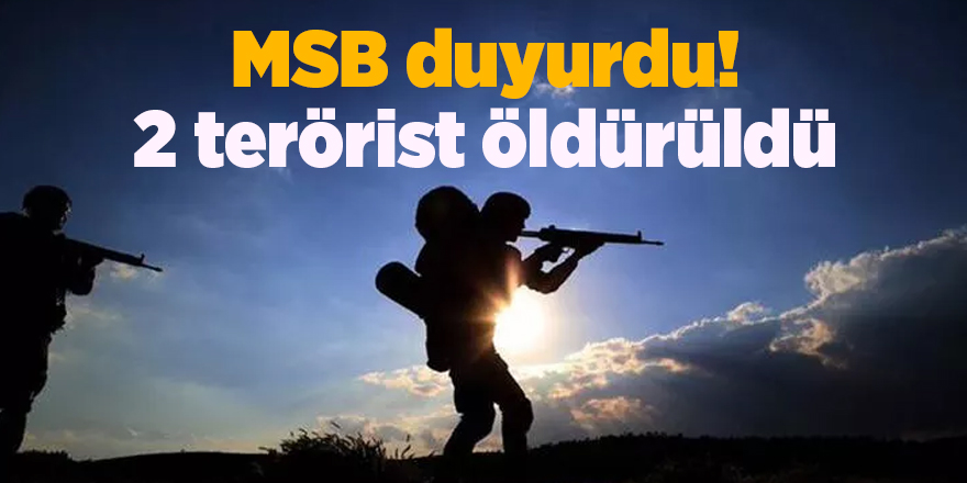 MSB duyurdu! 2 terörist öldürüldü