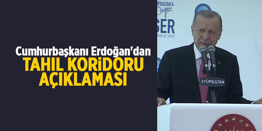 Cumhurbaşkanı Erdoğan'dan Tahıl Koridoru açıklaması