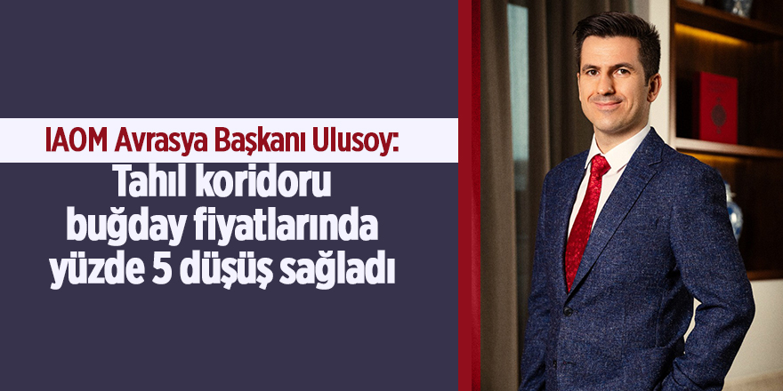 IAOM Avrasya Başkanı Ulusoy: Tahıl koridoru buğday fiyatlarında yüzde 5 düşüş sağladı