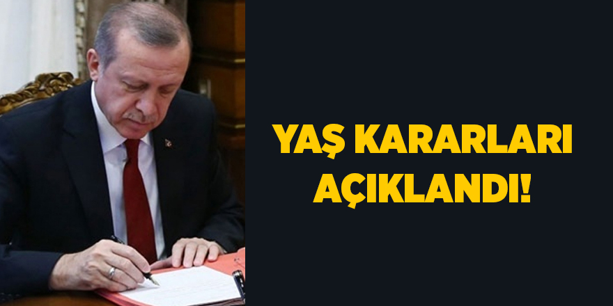 YAŞ kararları açıklandı!