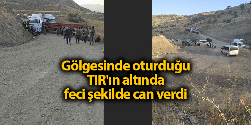 Gölgesinde oturduğu TIR'ın altında feci şekilde can verdi